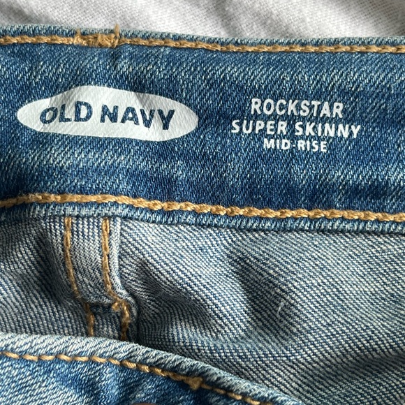 Brand New Old Navy Rockstar Super Skinny Mid-Rise Denim Blue Women’s Jeans - Picture 4 of 16